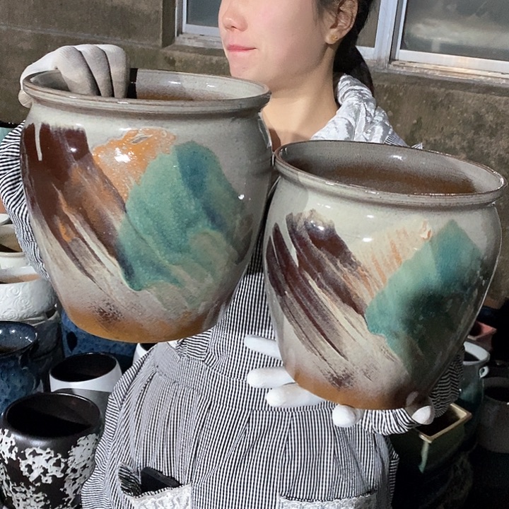 紫砂花盆正品口20高20