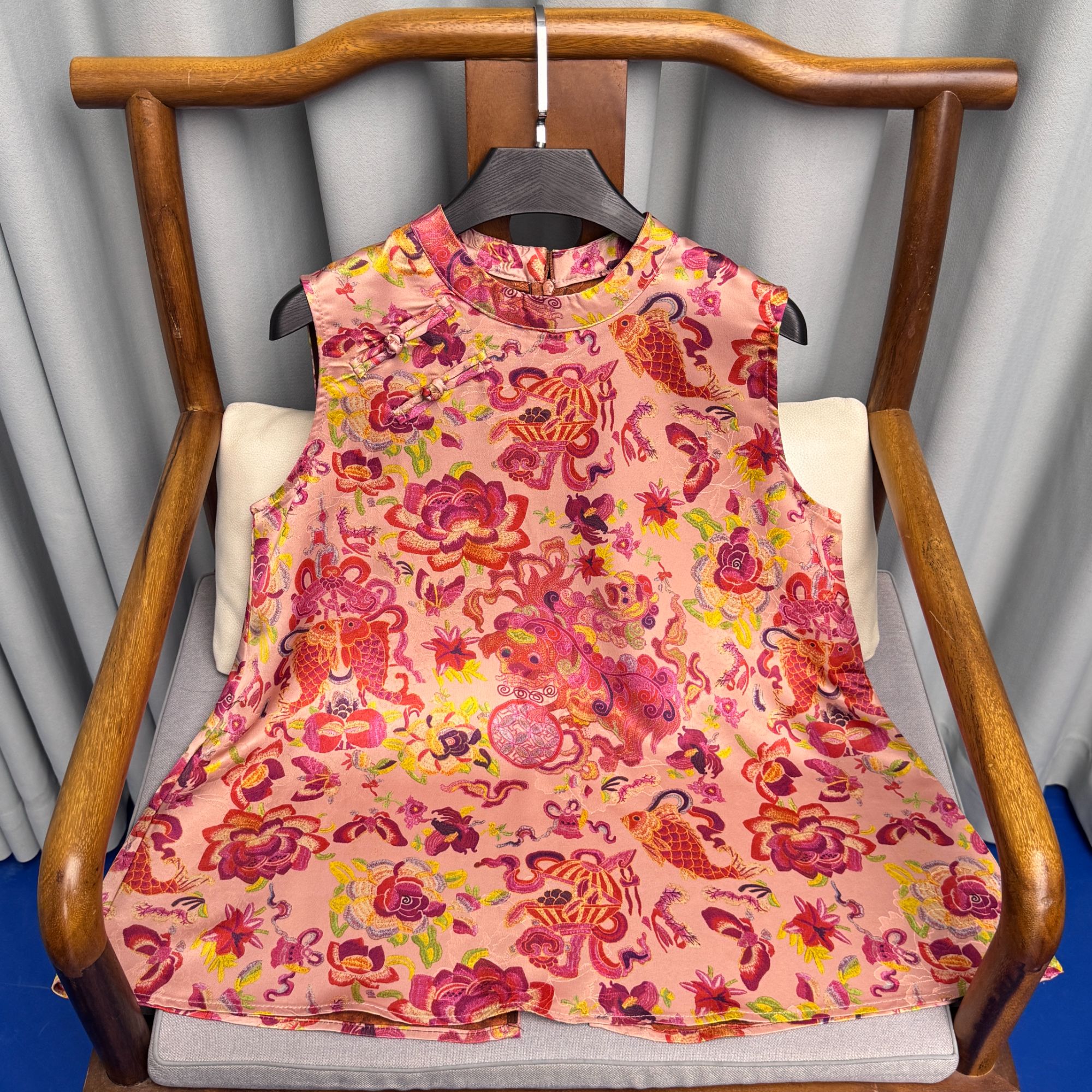 【锦鲤】新款国风新中式中长款上衣衬衫时尚轻奢气质女衬衫上衣498