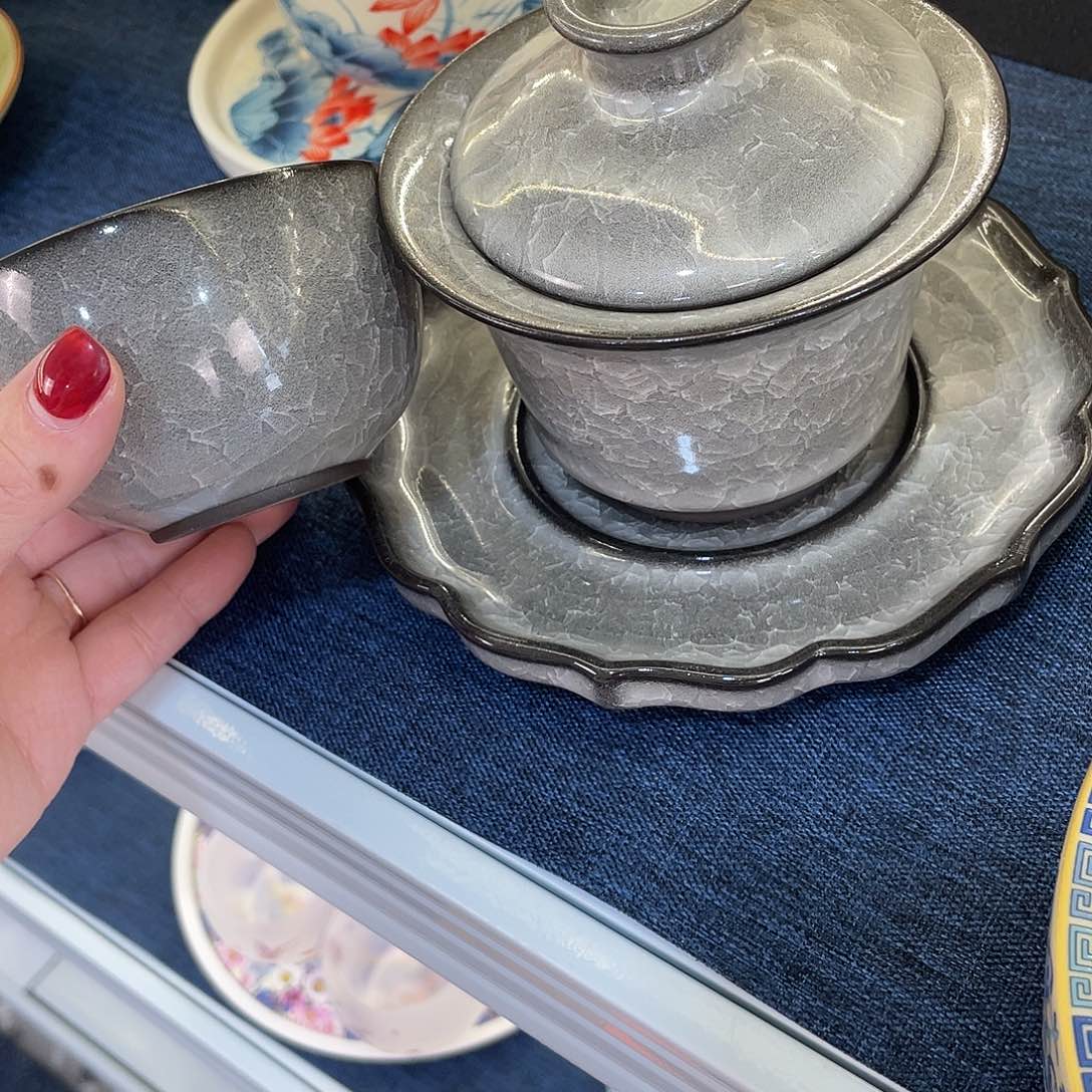 陶景德陶瓷盖碗茶具