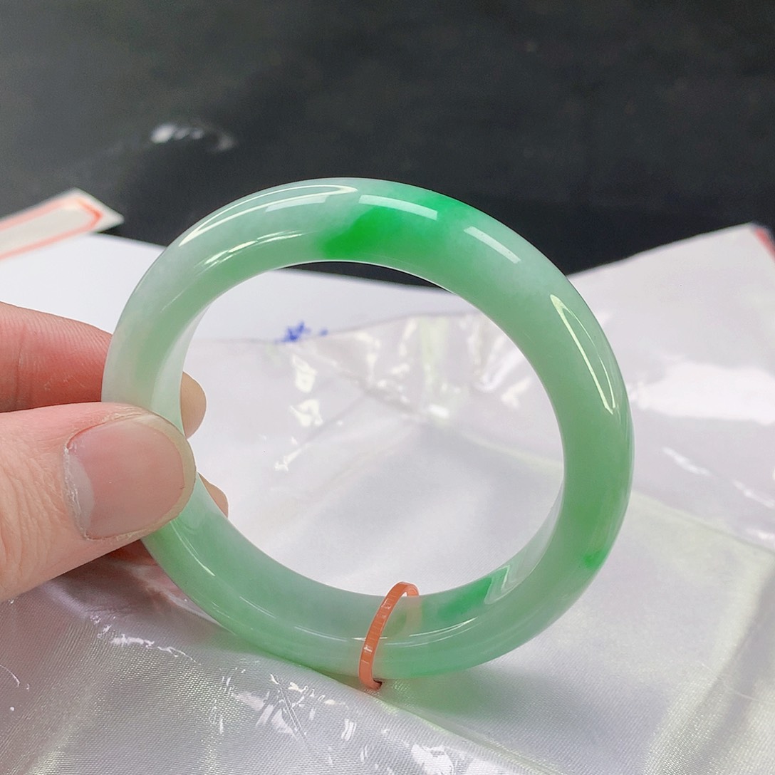 翡翠手镯未镶嵌131缅甸天然翡翠A货