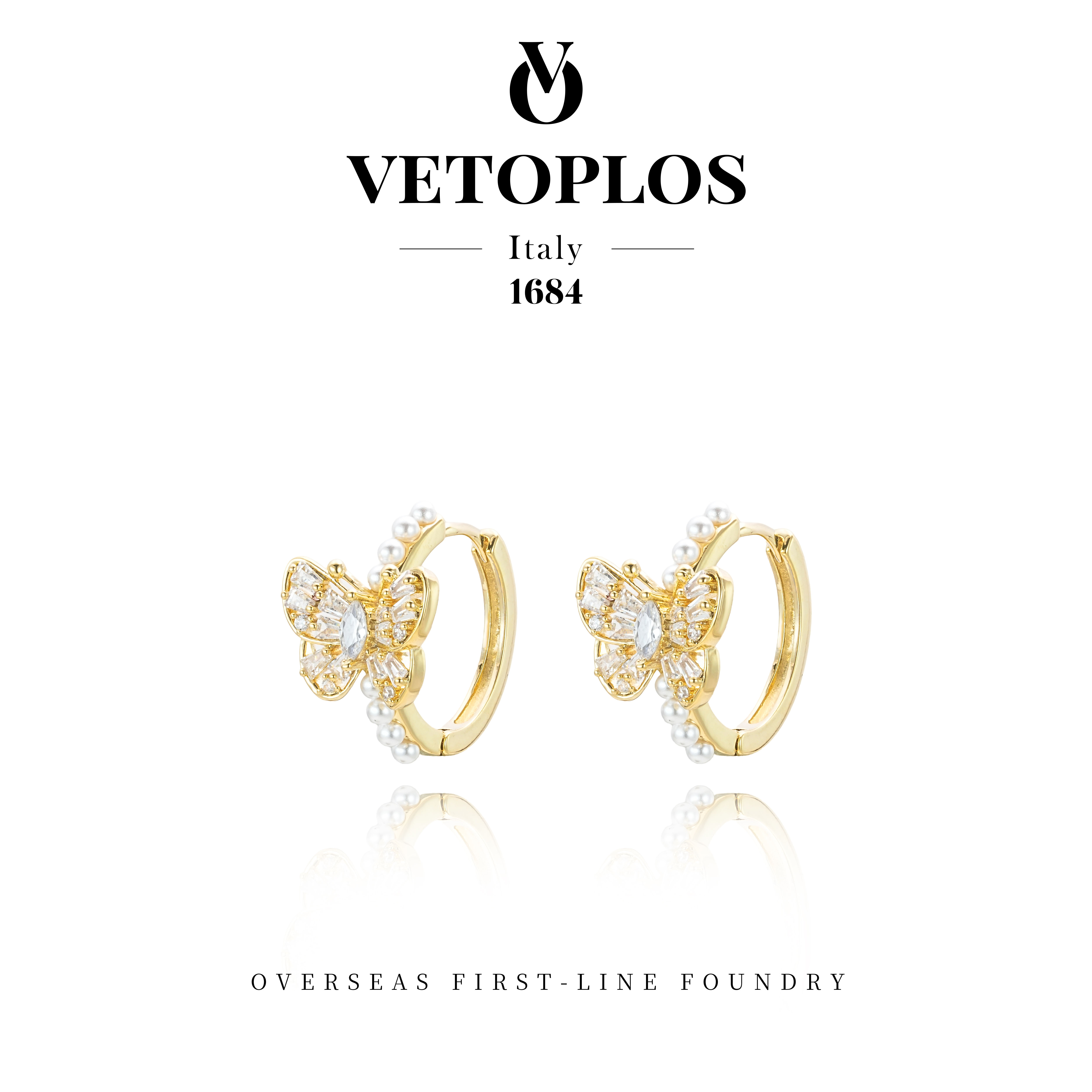   VETOPLOS★起舞蝴蝶设计师款百搭耳扣 G0066