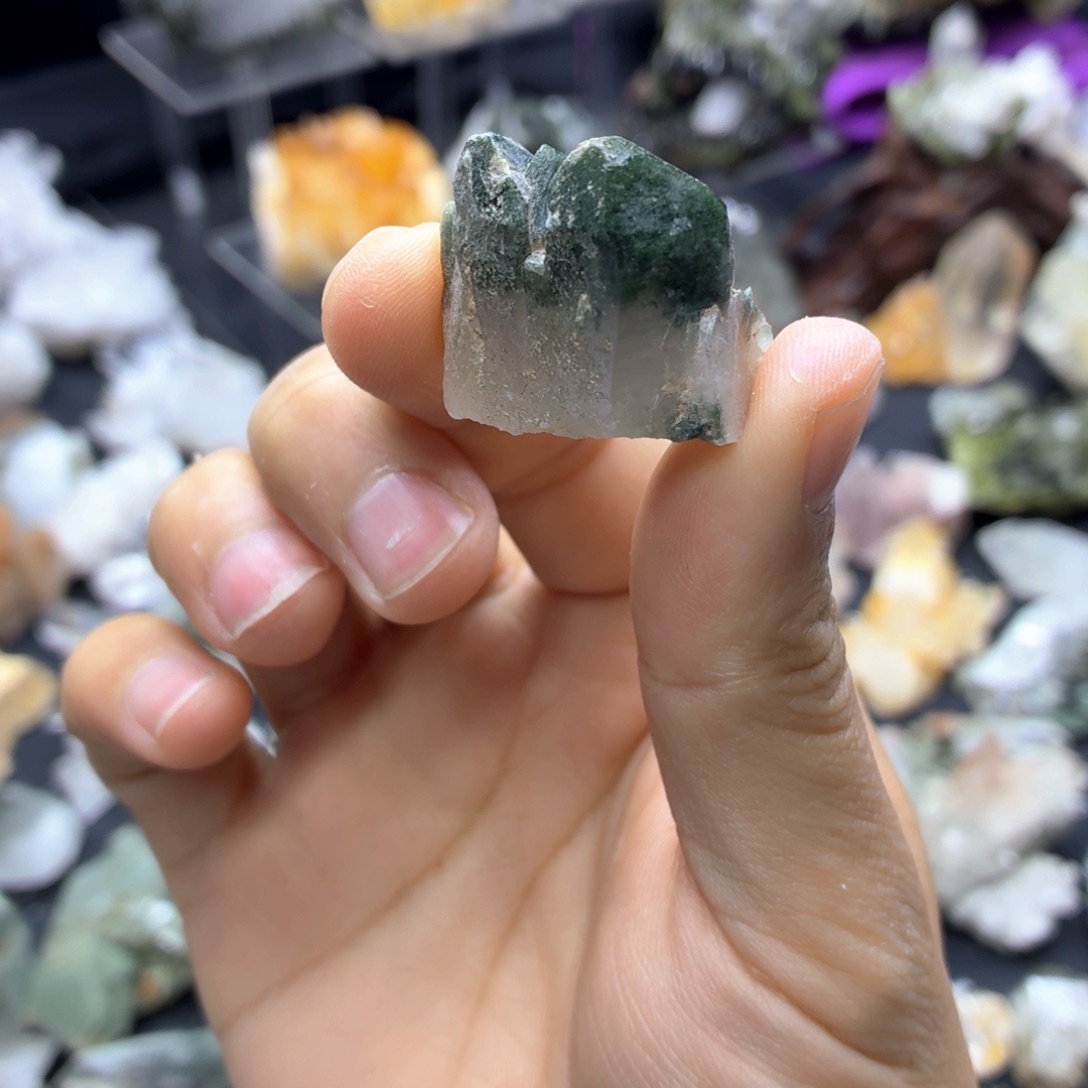 石材小精致的绿幽娃