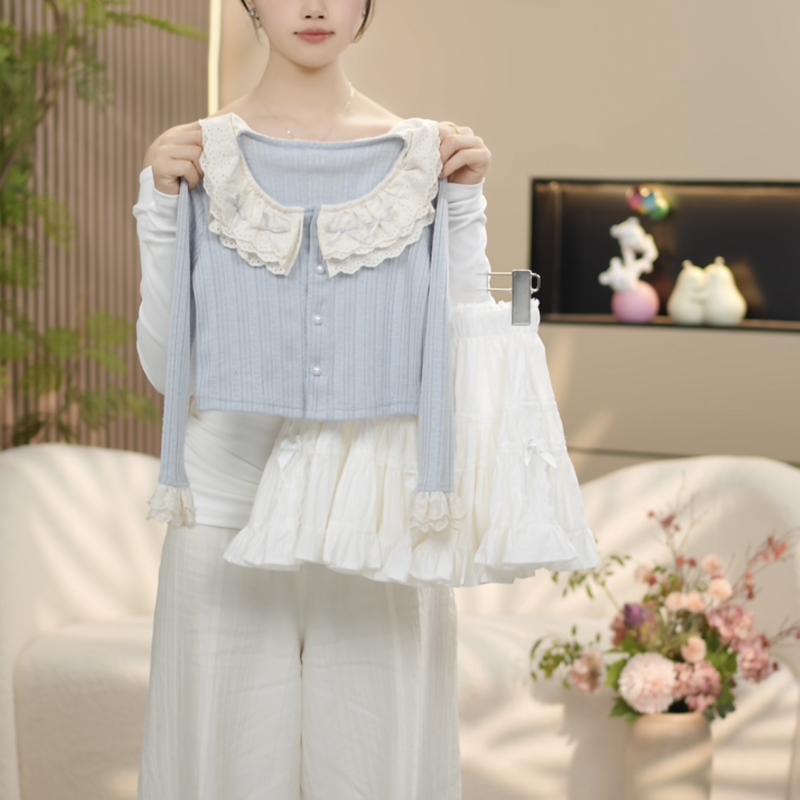 boboe/波波鹅女童夏季设计感时尚百搭新款套装上衣+裙子--Y4612