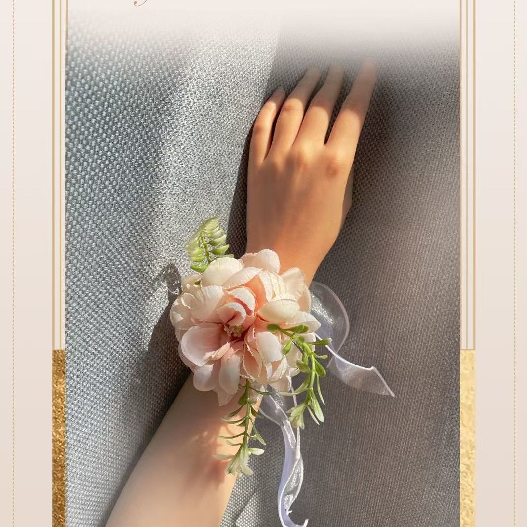 森系超仙手腕花结婚新娘伴娘团手花婚礼舞蹈表演