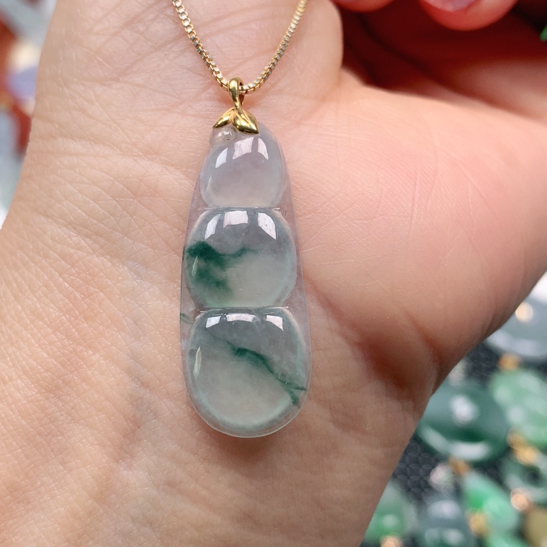 【闪购商品】翡翠吊坠(不含链)18K金镶嵌