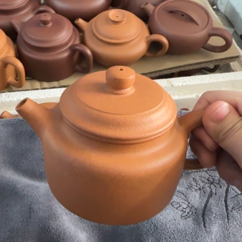 紫砂茶壶黄降坡泥330cc