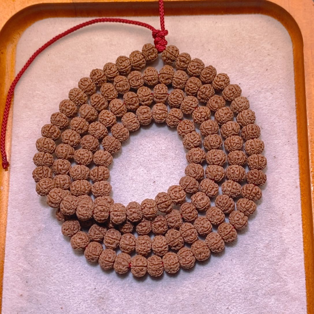 金刚菩提手串凹底梅花108脖挂8