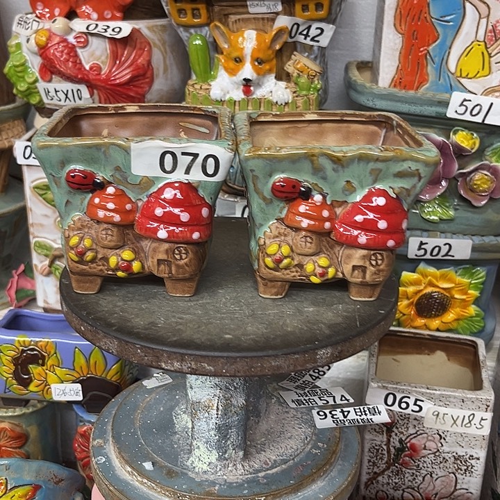 粗陶材质多肉花盆