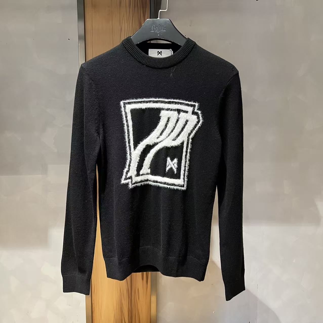PP-WHITE 休闲时尚针织毛衣针织衫冬季百搭衫黑色0500745