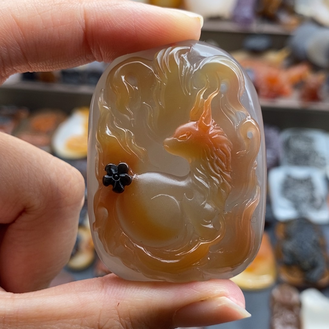 玛瑙/玉髓吊坠(不含链)未镶嵌