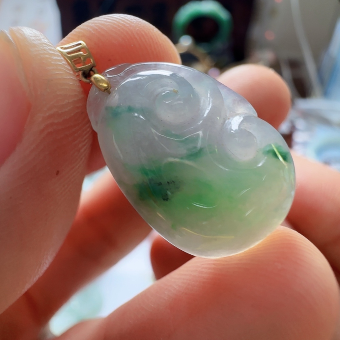 翡翠18K金镶嵌手镯翡翠260