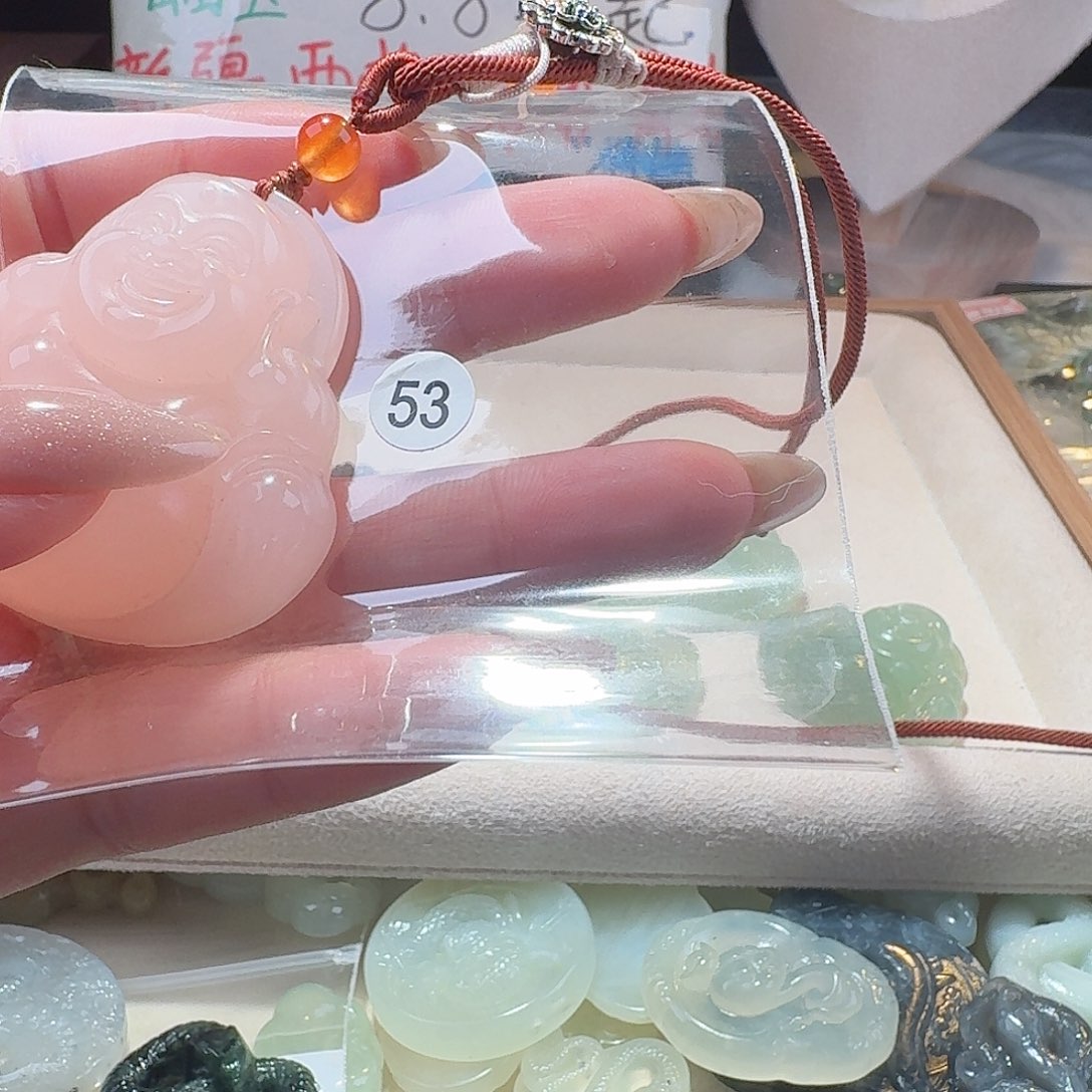 蛇纹石玉颈饰合金不退不换