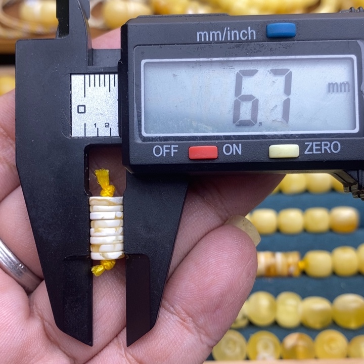 琥珀未镶嵌裸石15号6.7左右隔片