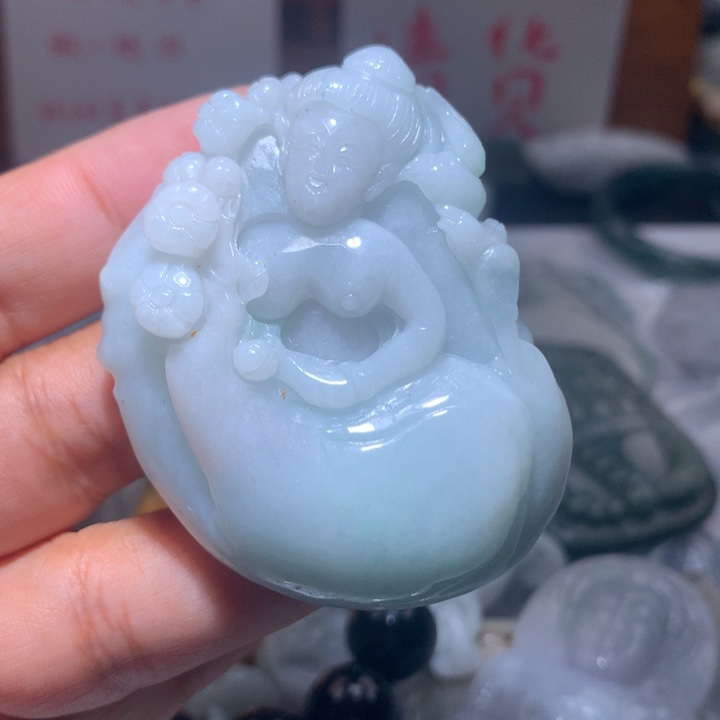翡翠未镶嵌颈饰保真天然A货翡翠
