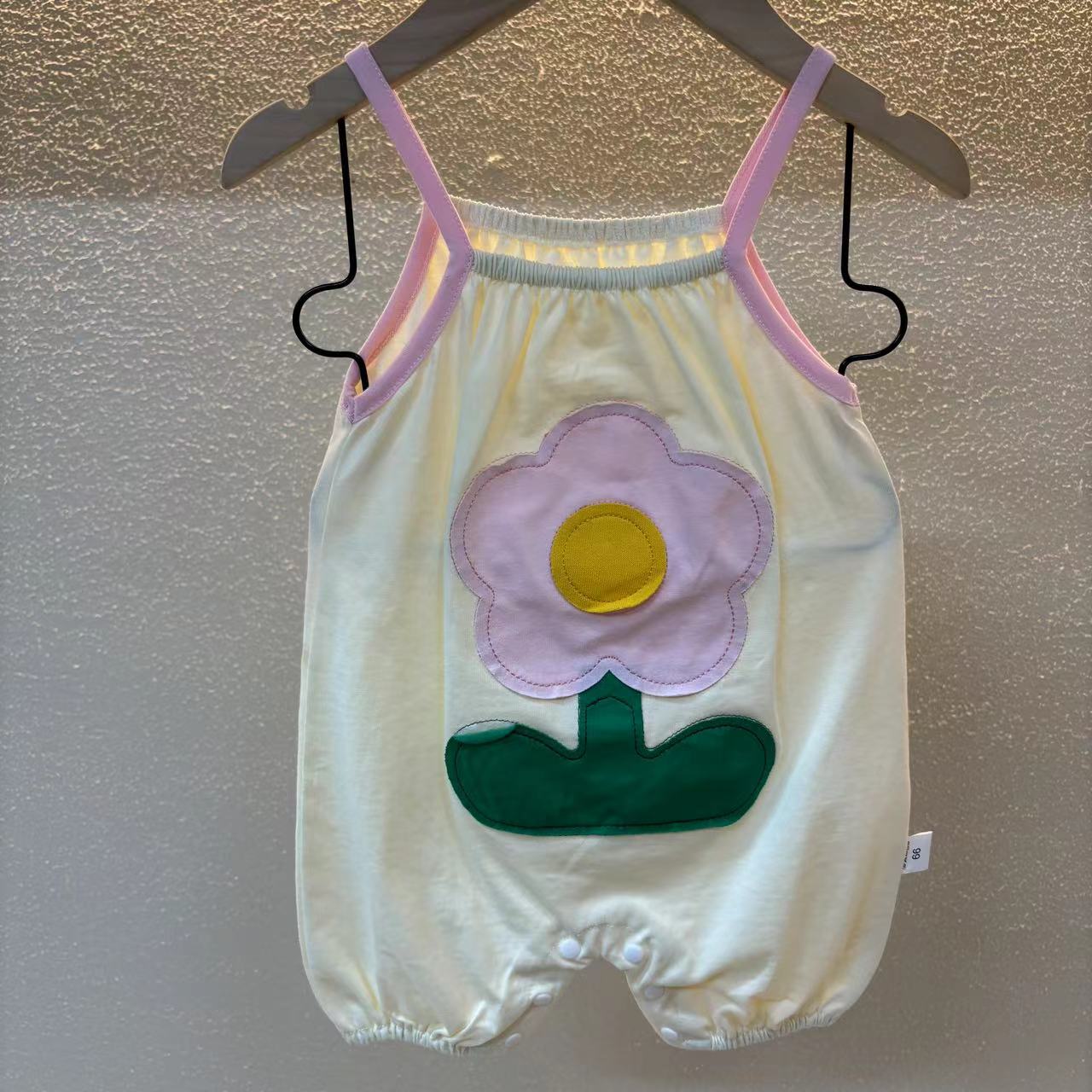 夏季婴儿卡通印花吊带连体衣超萌薄款背心包屁衣哈衣