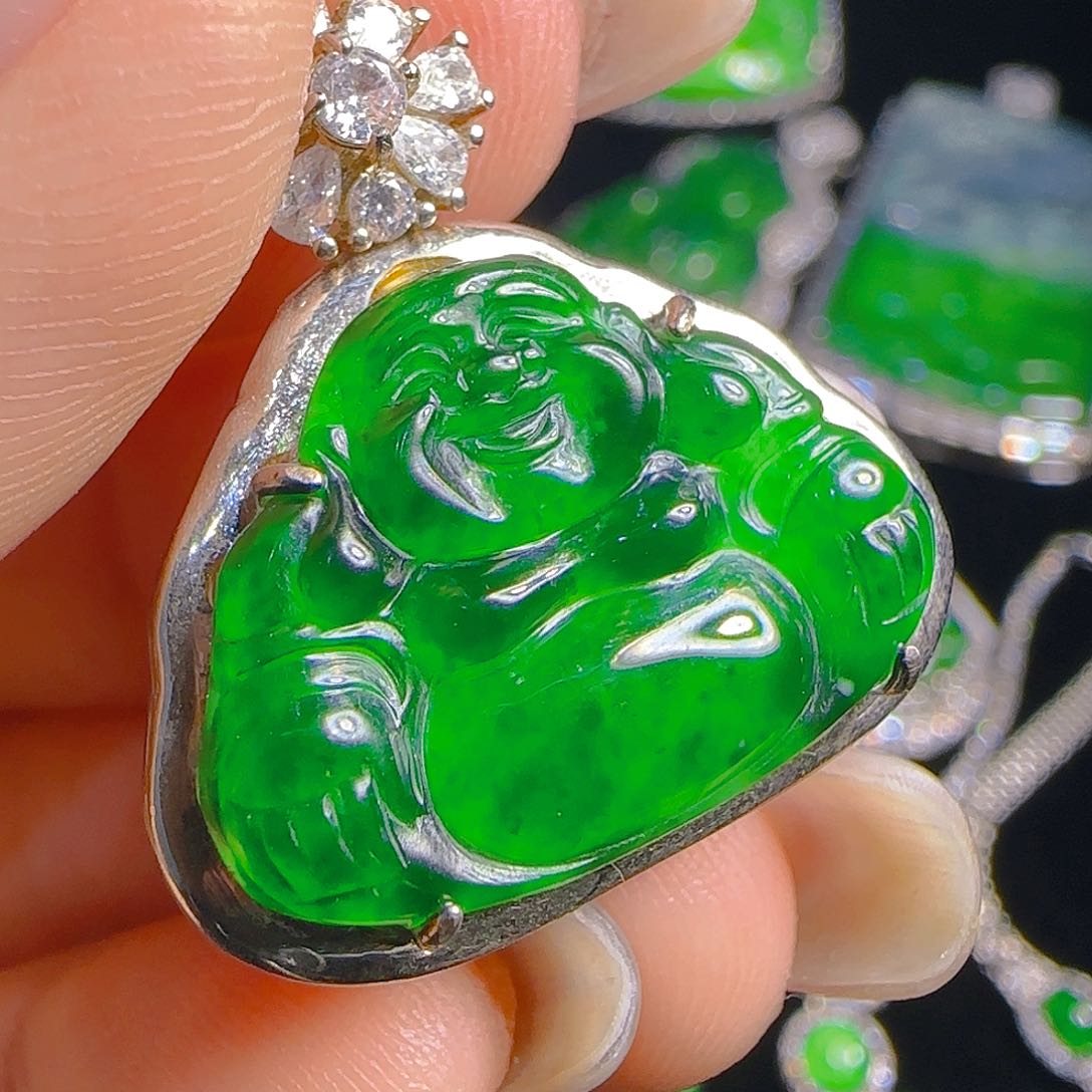 翡翠吊坠(赠链)银S925镶嵌