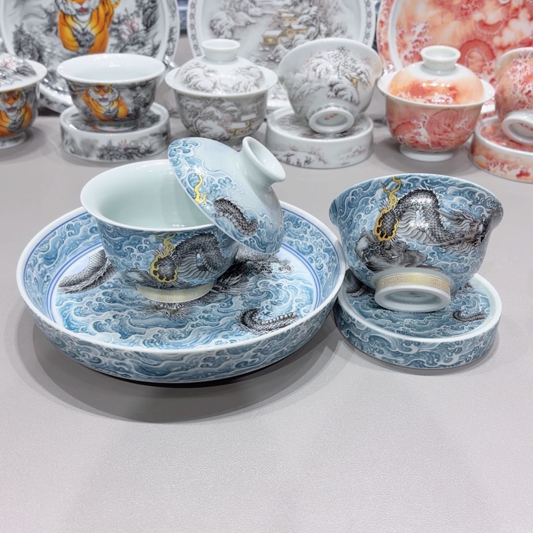 盖碗景德镇高温茶具