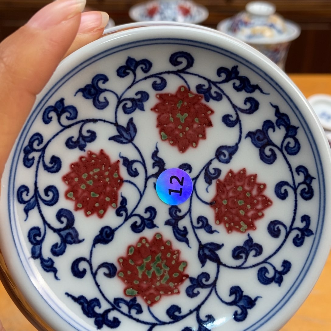 手绘现代茶具非古董朱***勾