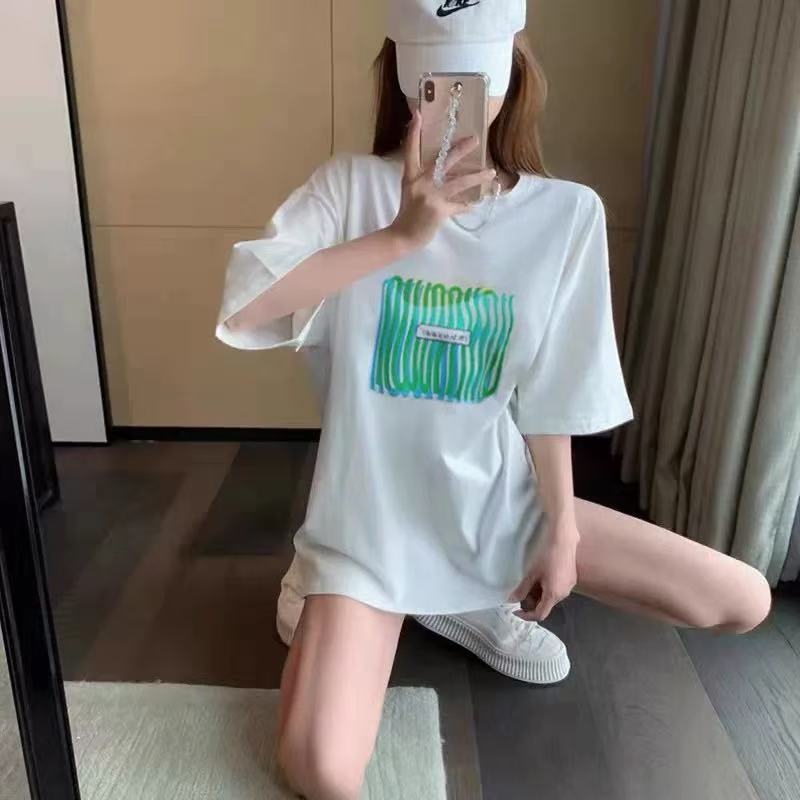 1616 240克纯棉短袖男女洋气炸街T恤情侣夏季半袖圆领