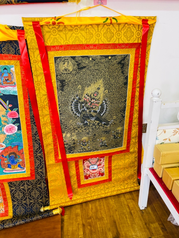 热贡精品唐卡大威德手绘221