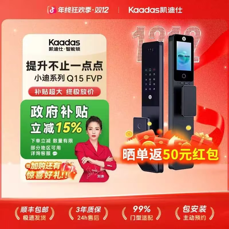 【Q2 FVP同款 】 3D人脸监控猫眼哨兵内屏智能锁 Q15 FVP新品升级款