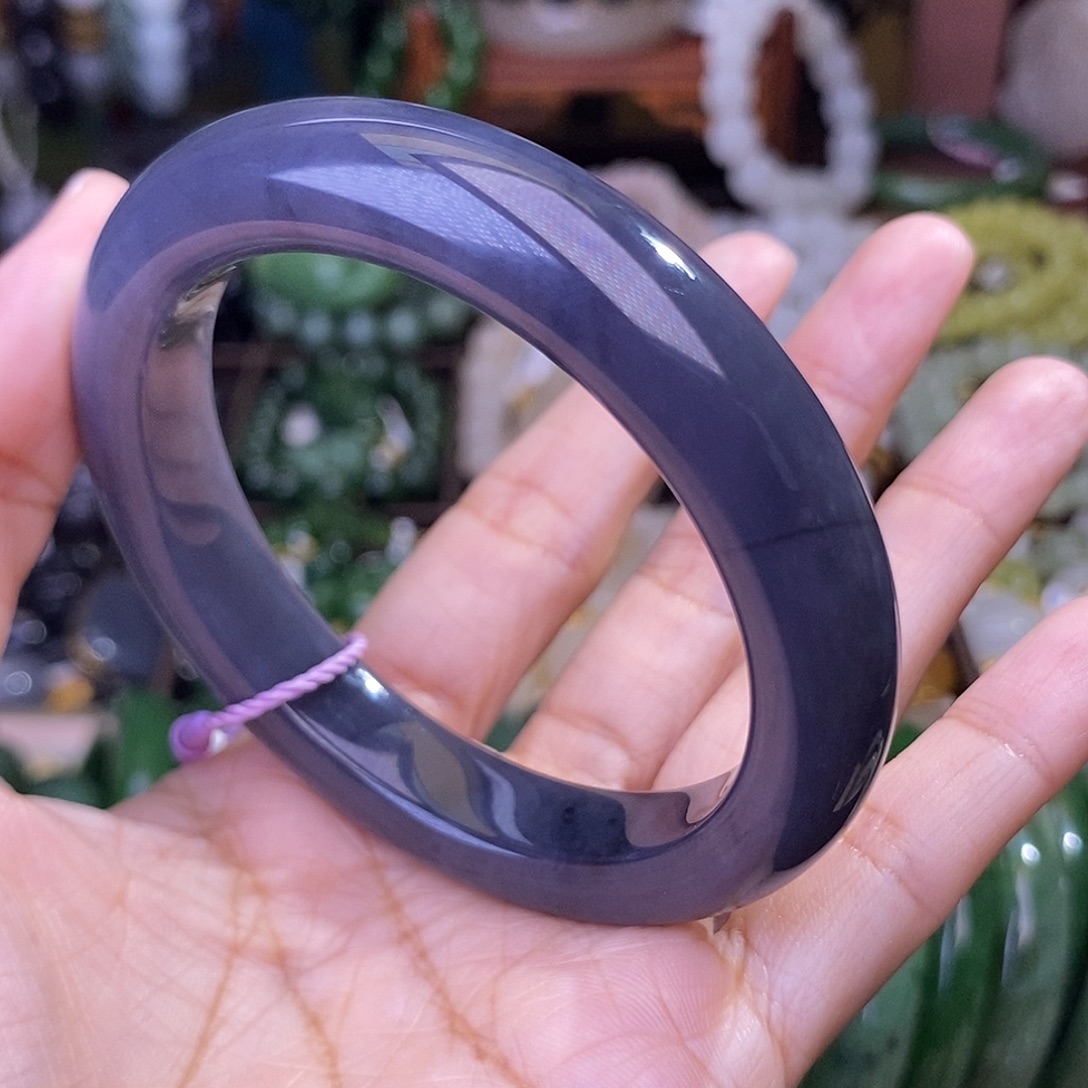 和田玉未镶嵌颈饰双节活动价 54.4 烟紫冰底手镯