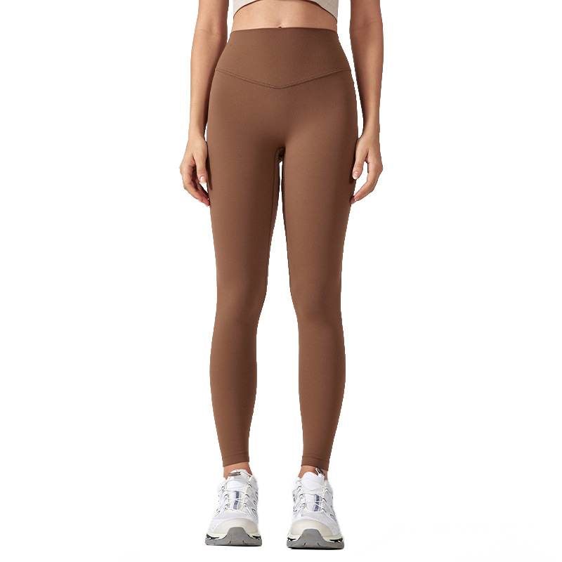 弧形腰无尴尬线瑜伽裤高腰紧身跑步运动长裤普拉提健身裤DAW203