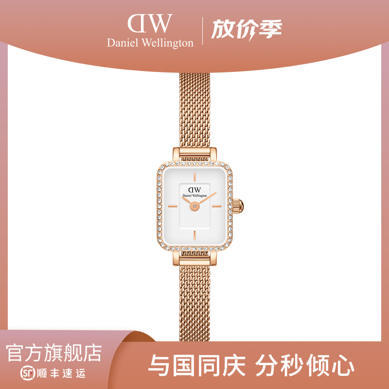 【官旗】dw女表  Classic系列纯色针扣耐磨织纹表带