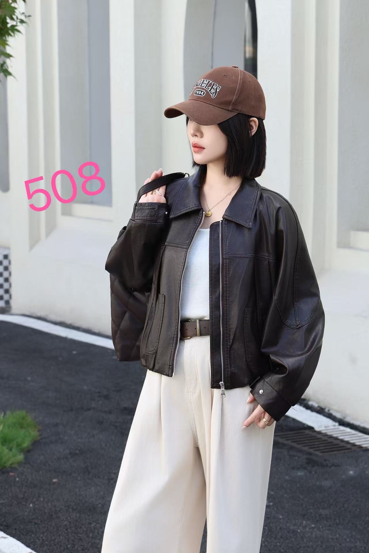 【秋上新】海宁正品2025秋冬新款时尚休闲翻领气质皮衣外套女