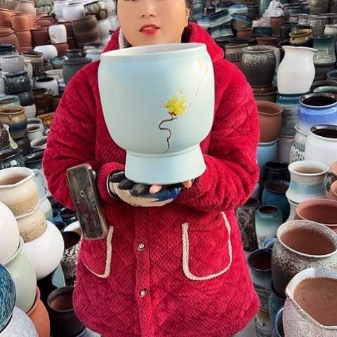 口20高25瑕疵盆子。