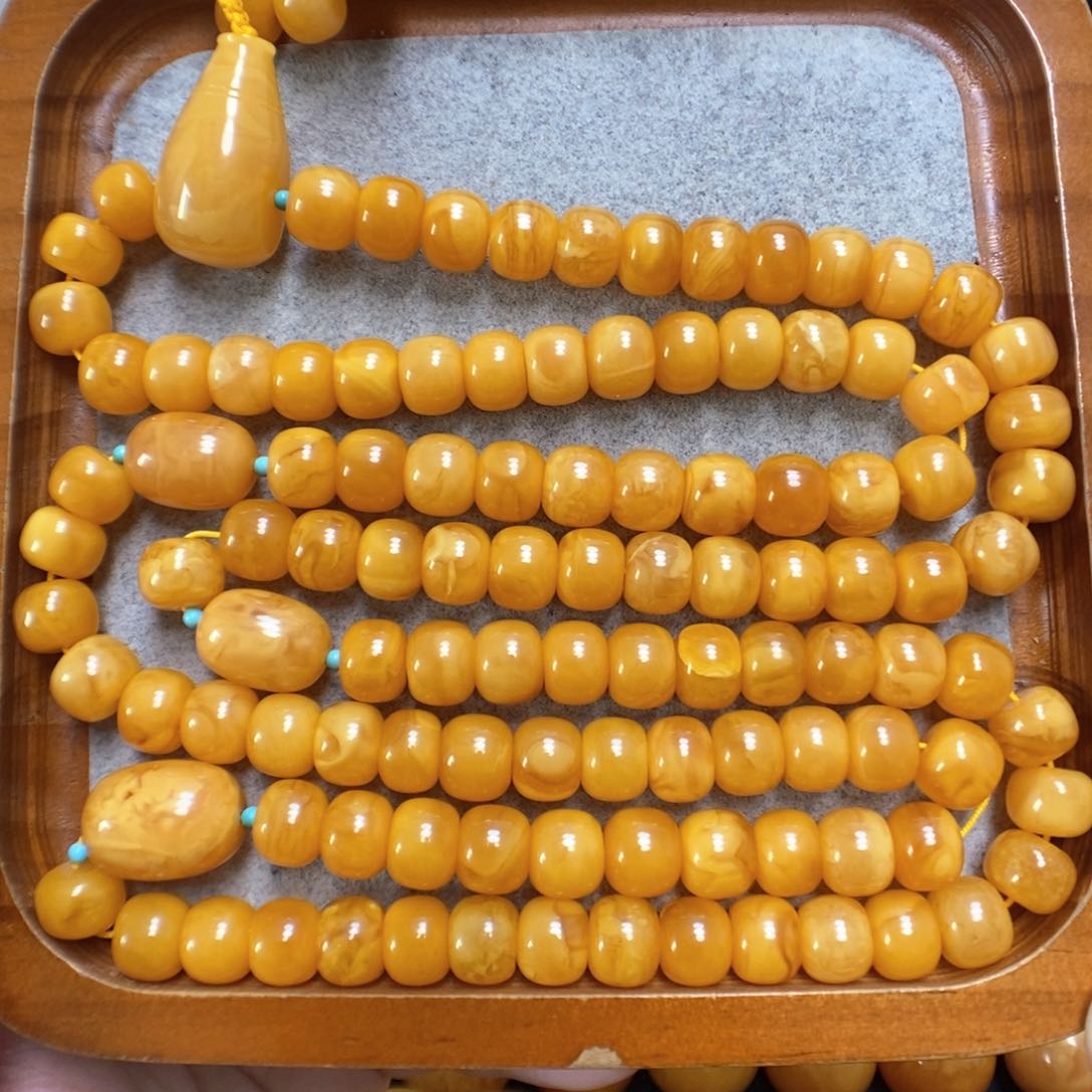 蜜蜡手串未镶嵌蜜蜡108