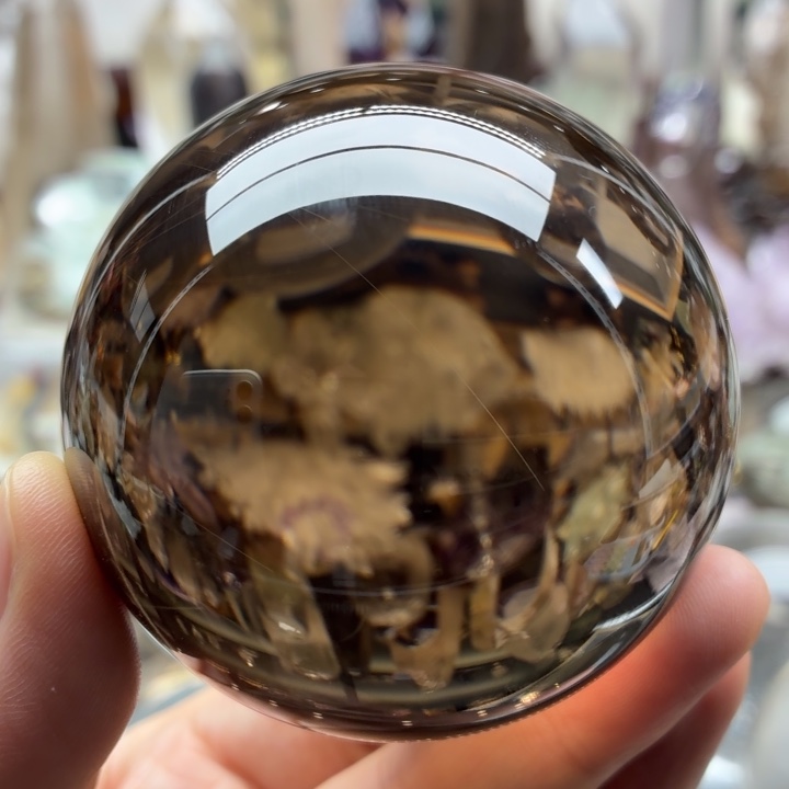 摆件未镶嵌水晶茶发晶净体