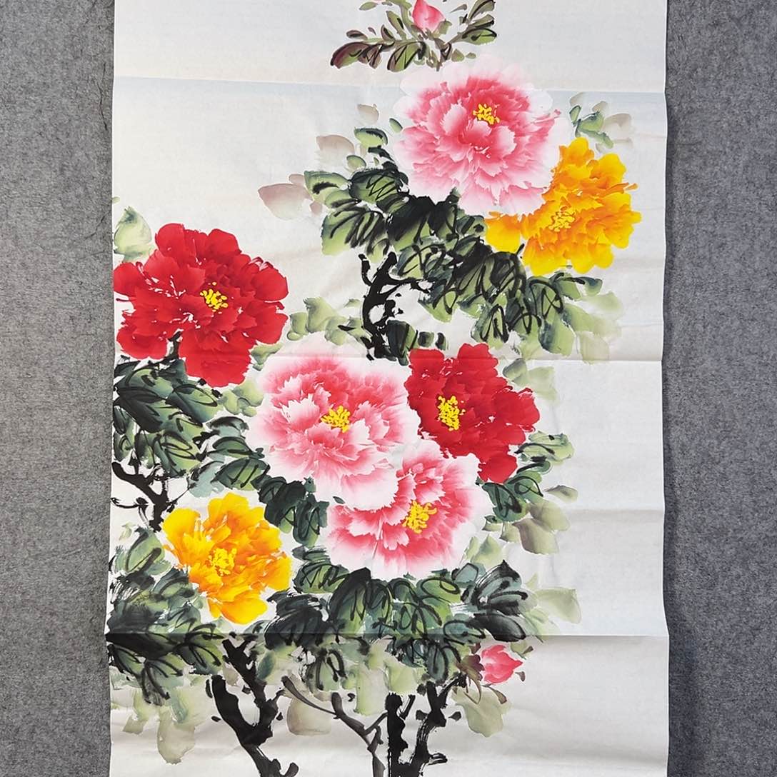 国画185 牡丹一如你们做慈善转发这个好