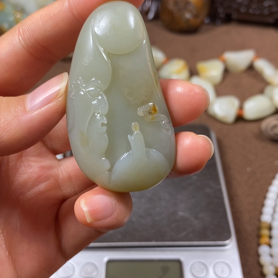 和田玉未镶嵌挂件