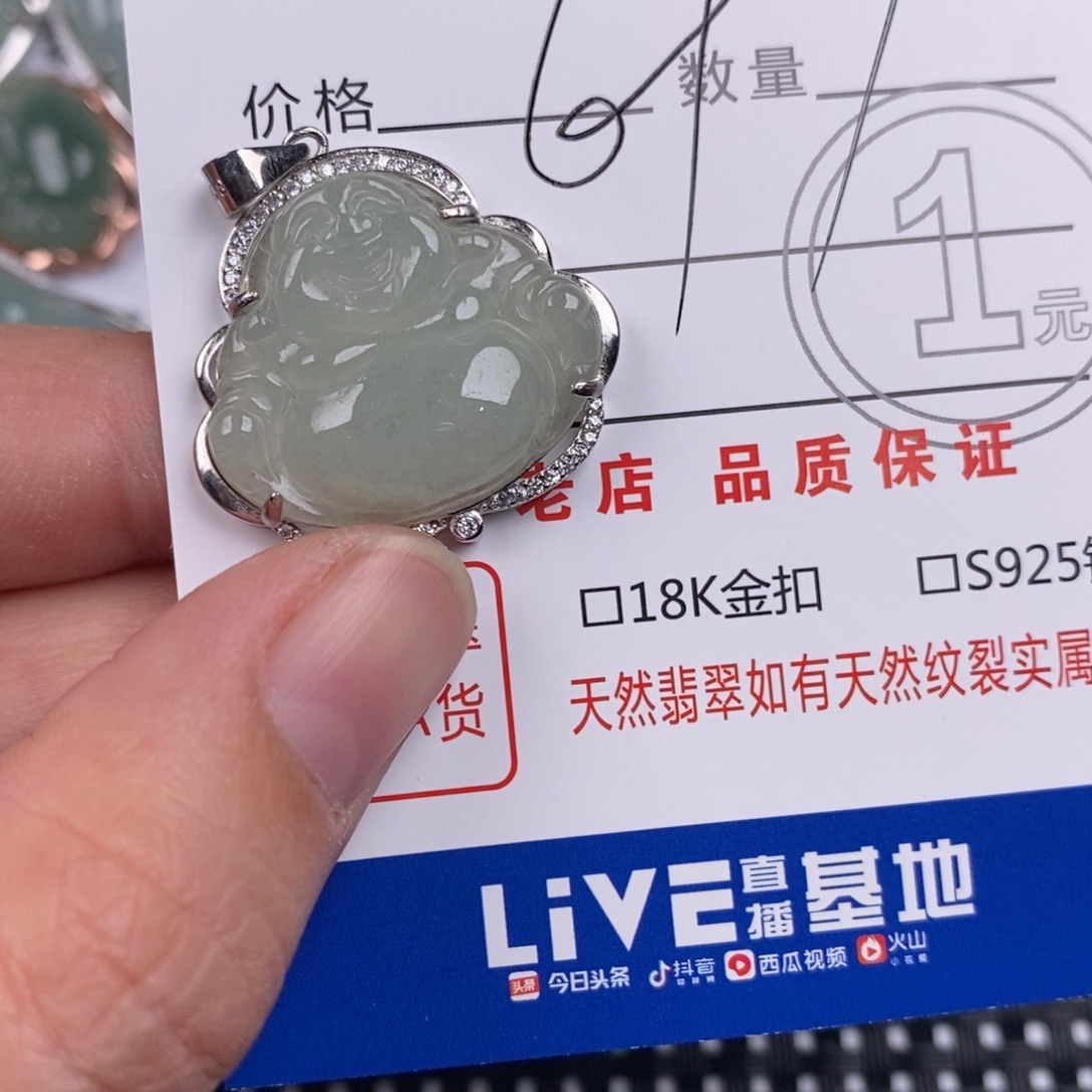 翡翠银S925镶嵌颈饰