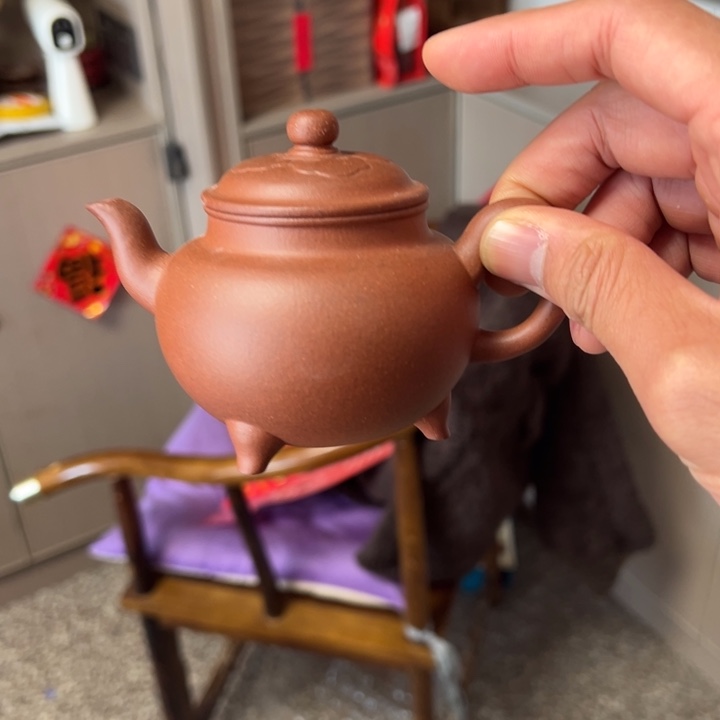 紫砂茶壶野****9特练紫泥大彬如意