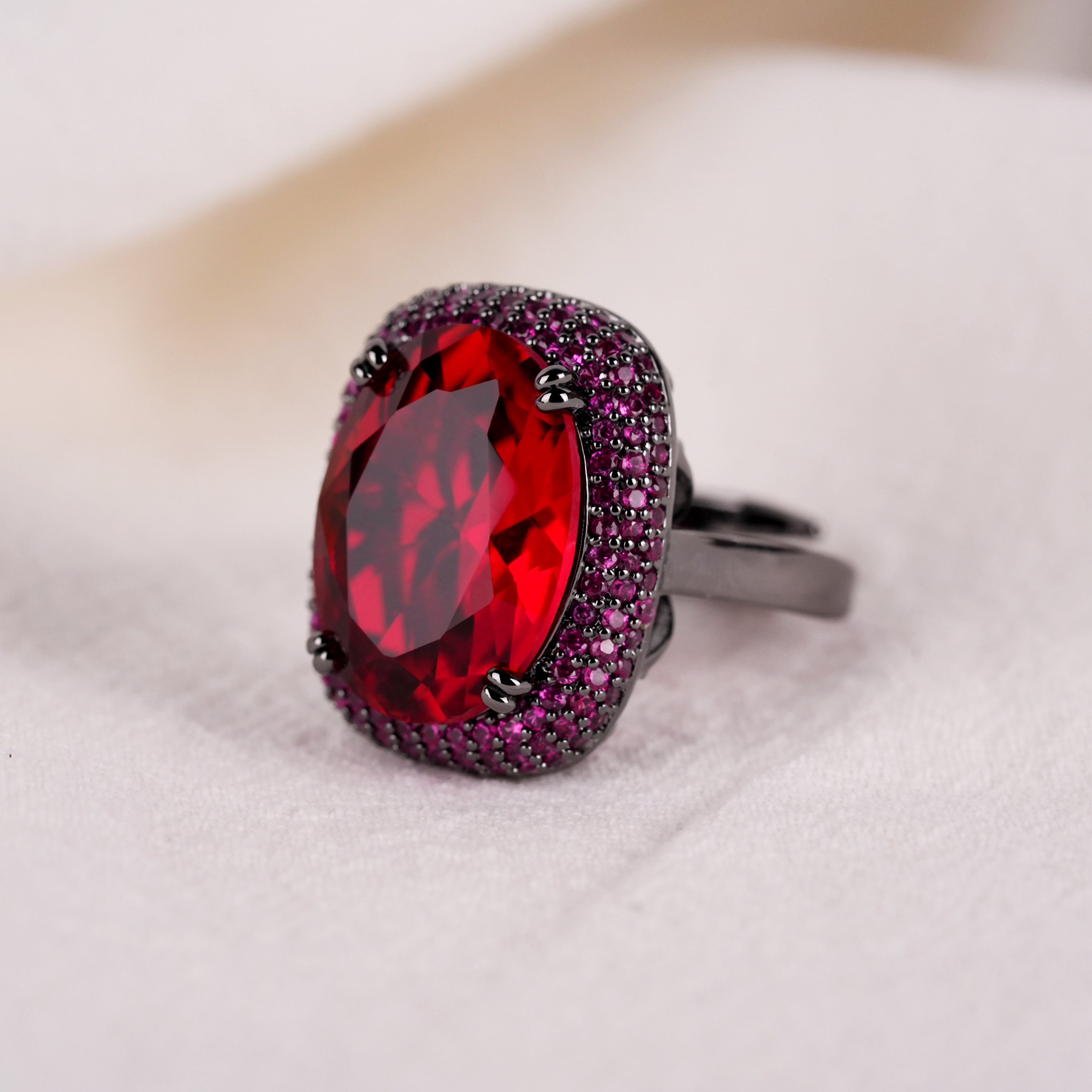 铜合金合成锆石戒指 铜合金 合成立方氧化锆 女士戒指-7143-3