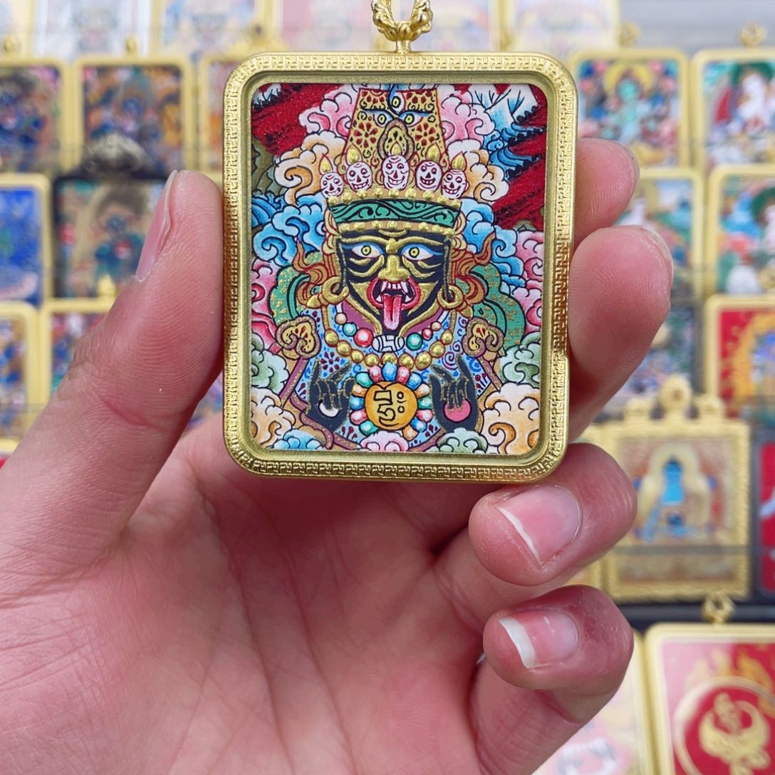 吊坠纯手绘唐卡扎基拉姆