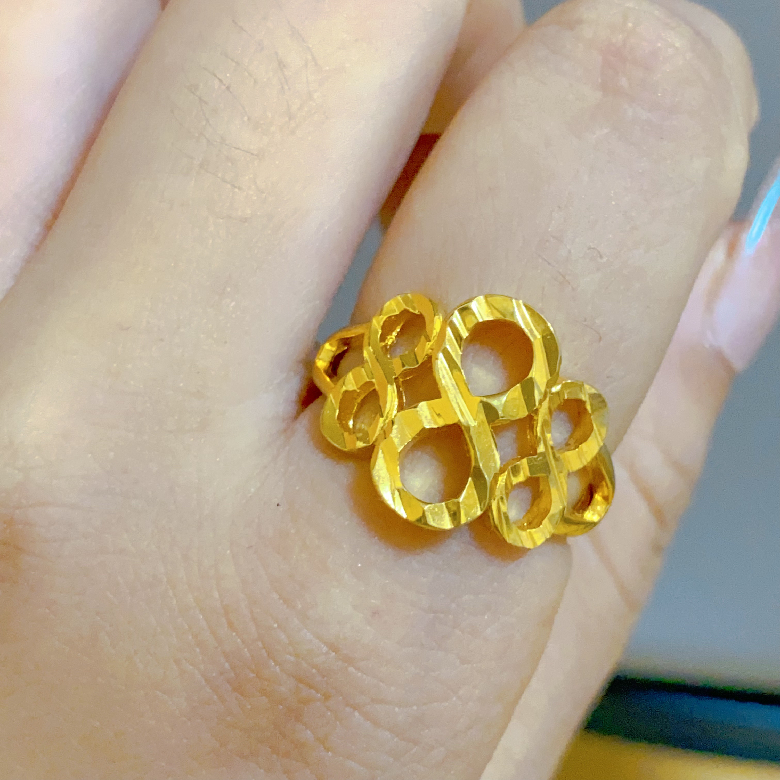 铜合金戒指 888发发发霸气款男女同款戒指 开口可调节A71