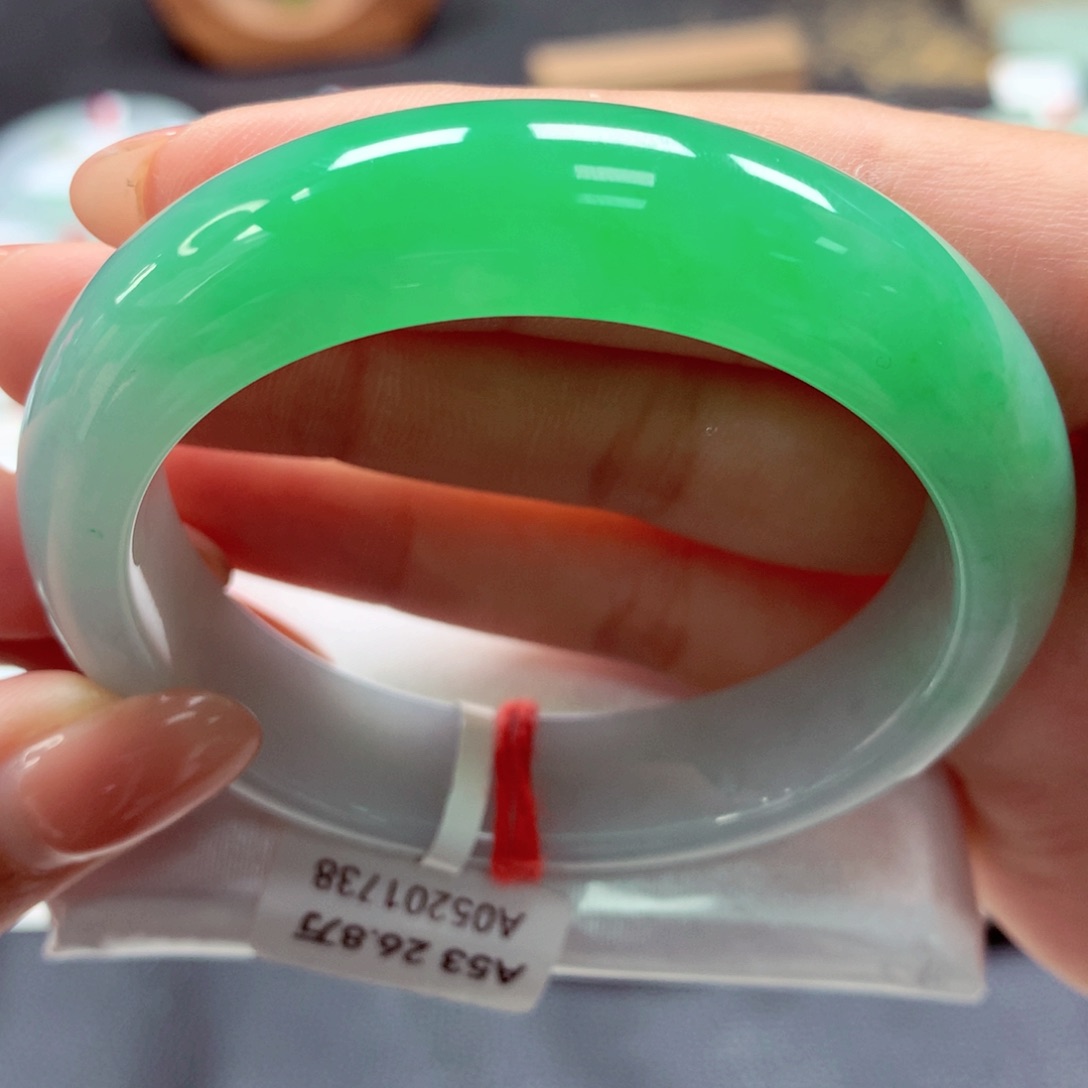 翡翠手镯未镶嵌53正（26）8号