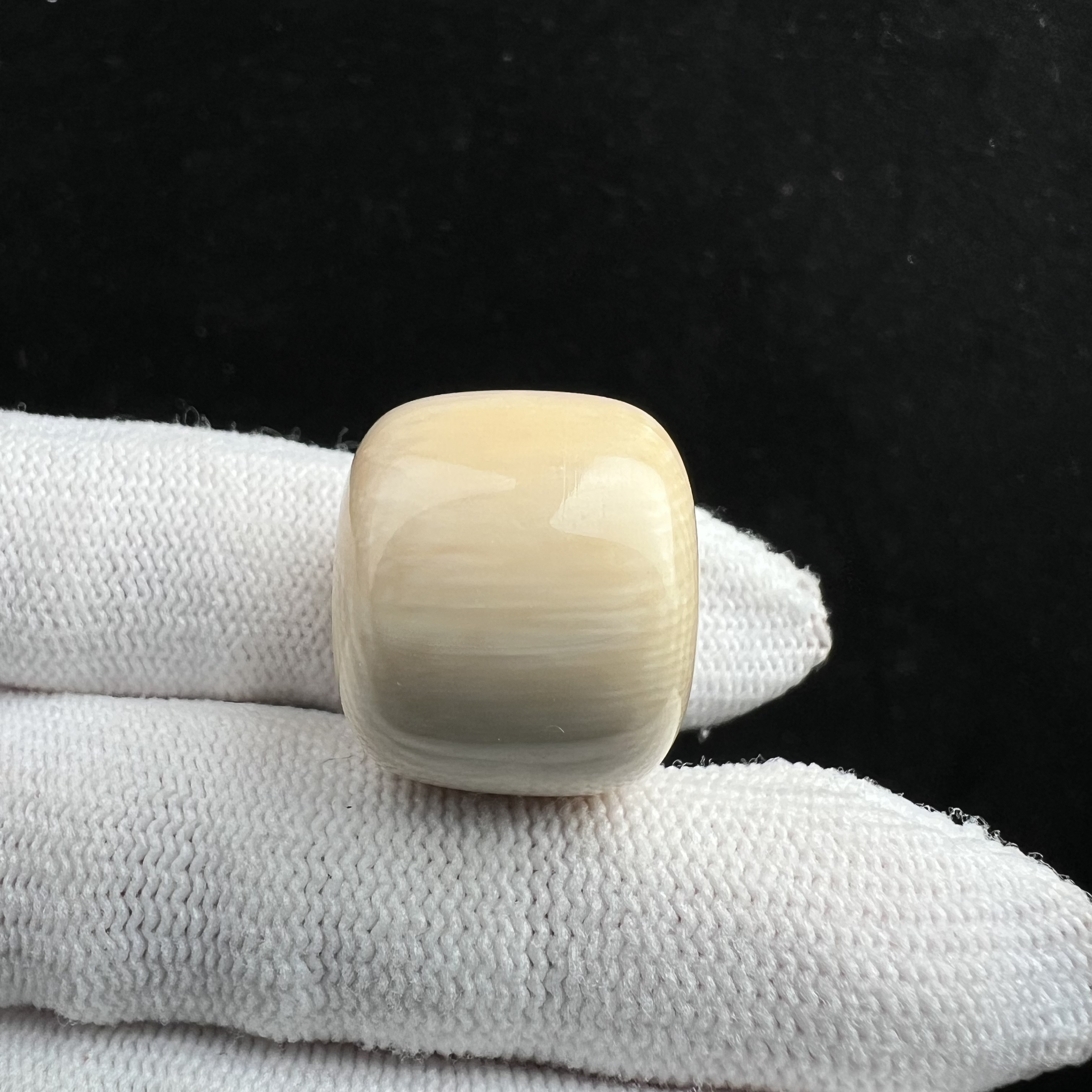 D6588 天然猛犸牙 桶珠21.8*18.3mm支持鉴定 假一罚四