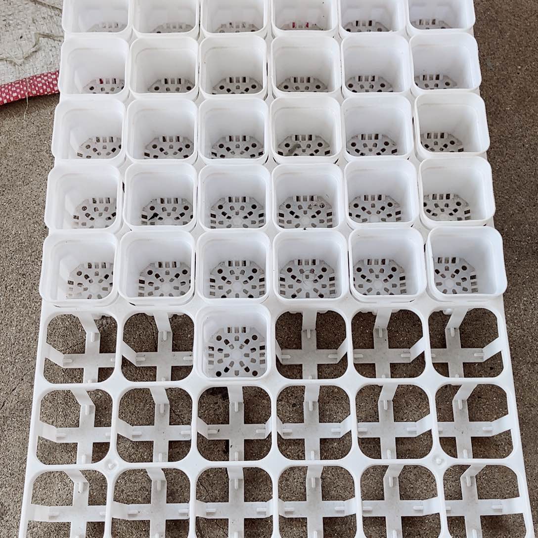 树脂福利款4厘米白方盆48个带拖架