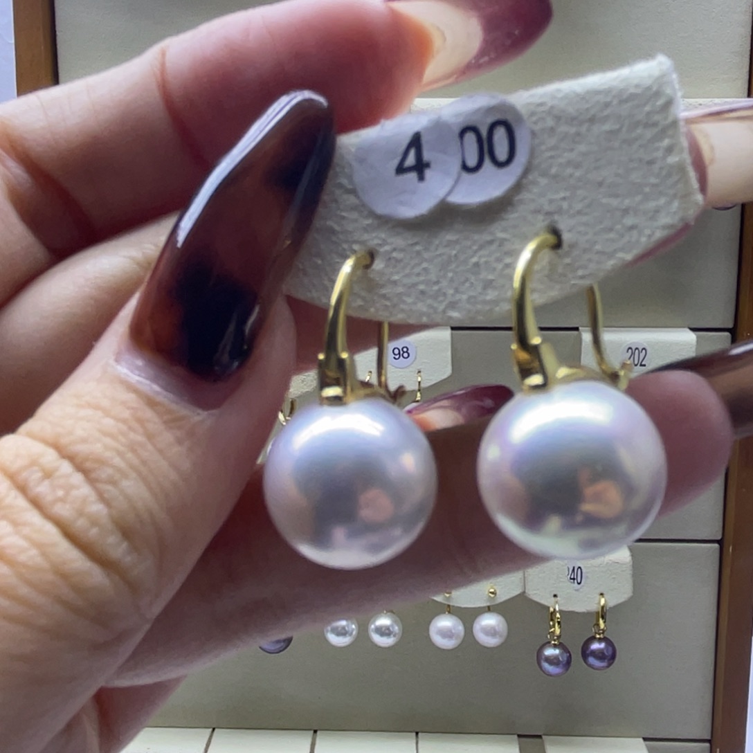 淡水珍珠耳饰银S925镶嵌