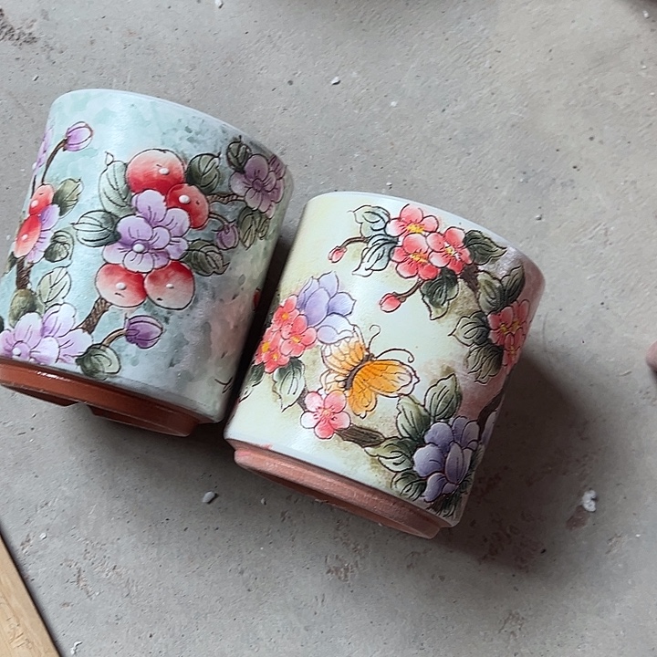 阿***茶满38包邮 景德镇幸运花盆