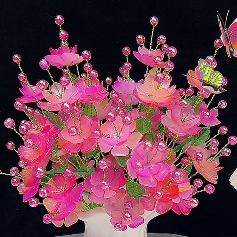 两单送剪刀【送花瓶送灯送蝴蝶】凤凰花手工DIY材料包