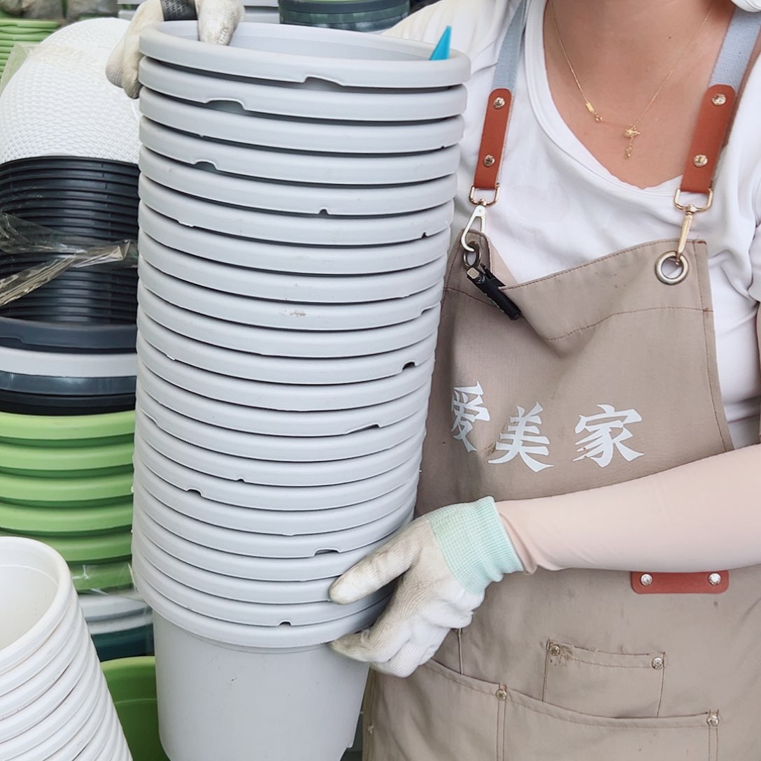 瑕疵四季盆3#灰白色12个无托