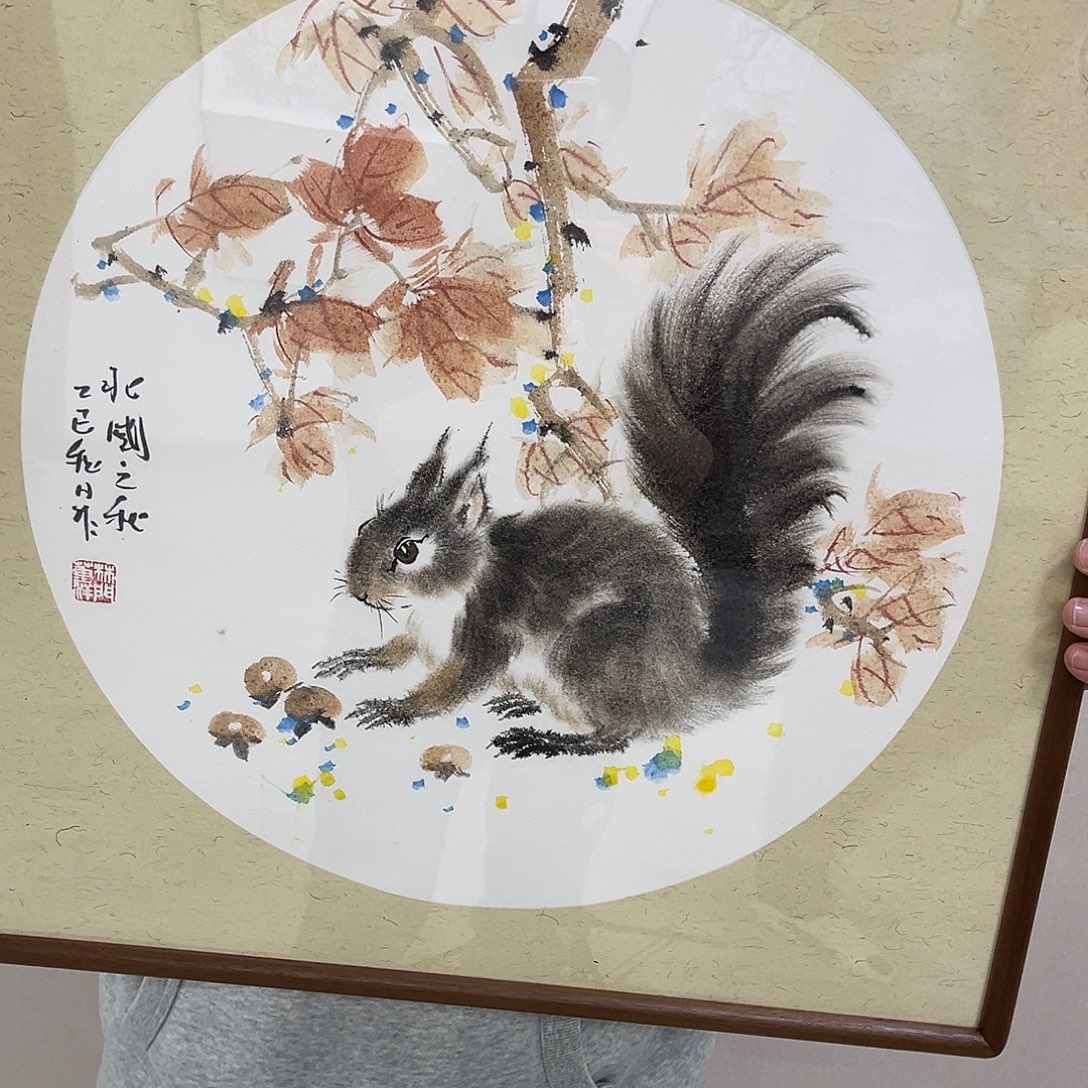 国画艺术家真人手绘