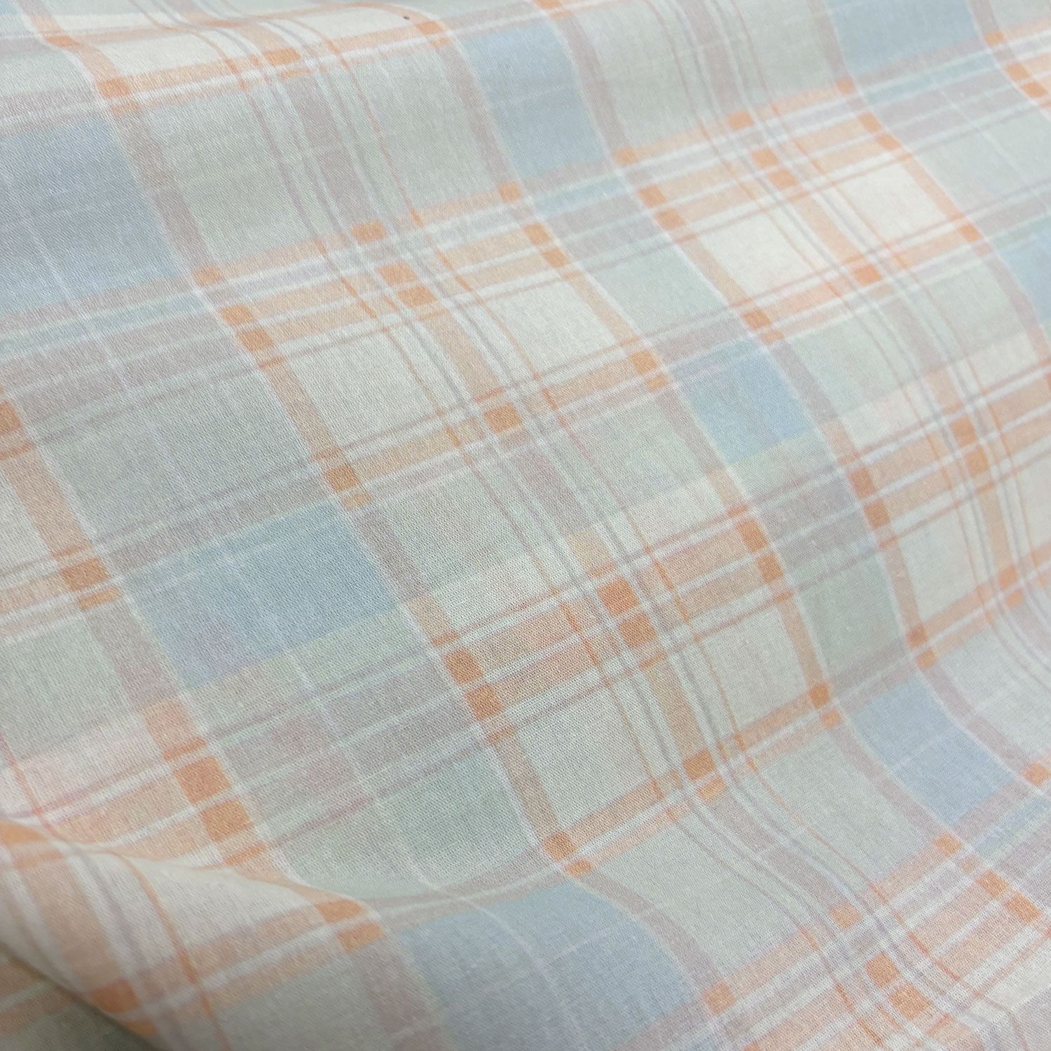 60s精纱高密全棉府绸布料清新风格纹家居制衣面料门幅1.45米