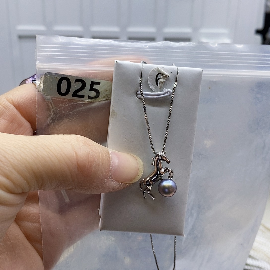 颈饰合金淡水珍珠