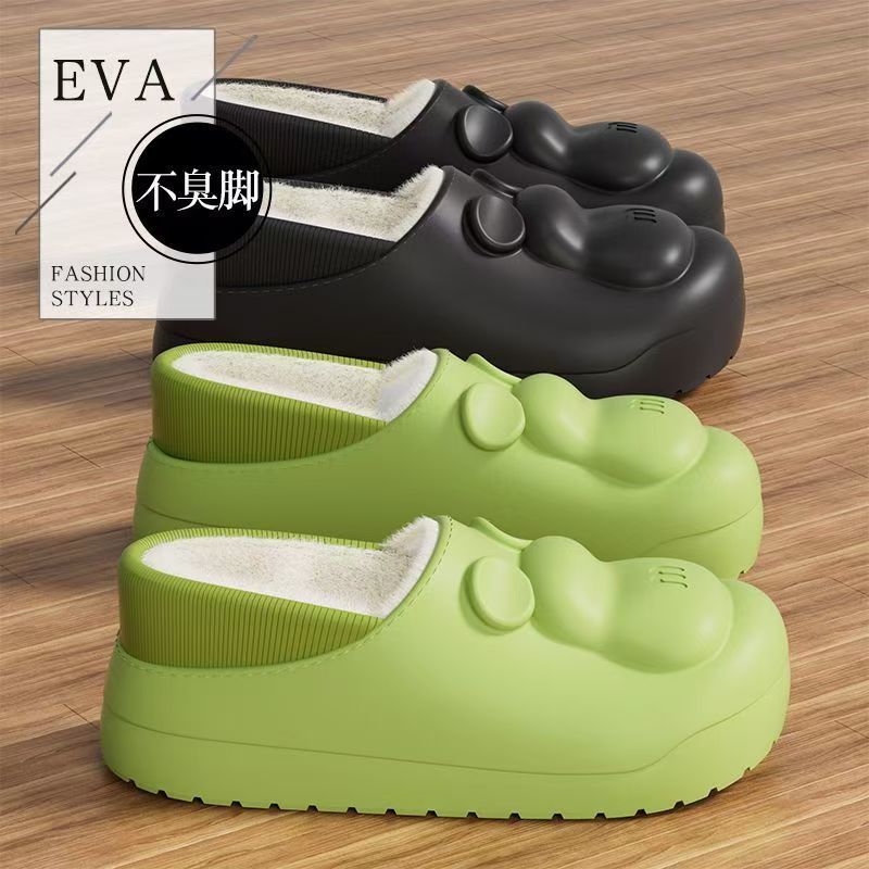 居家保暖棉拖鞋休闲防滑加厚女款防寒秋冬季室内情侣爆款软底外穿